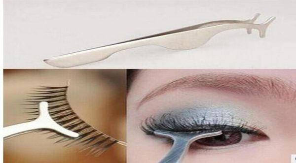 

false fake eyelashes stainless steel tweezer clip eye lash eyelash applicator mascara stocking stuffers makeup remover tools1787432
