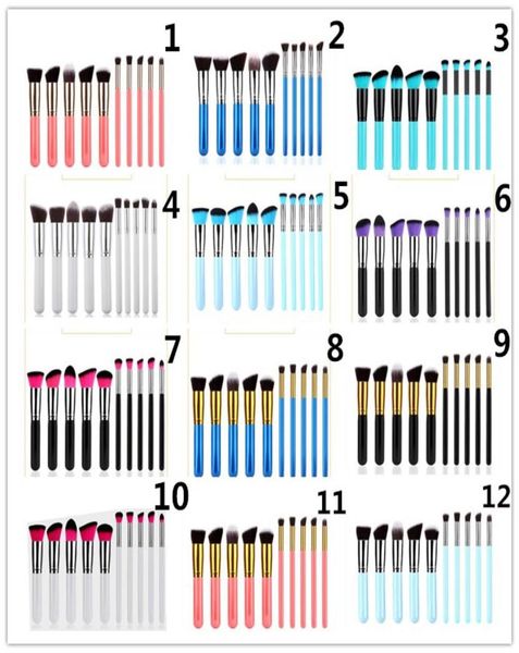 

10pcs kabuki makeup brushes set 22style tools cosmetic facial makeup brush tools with nylon hair quality8624567