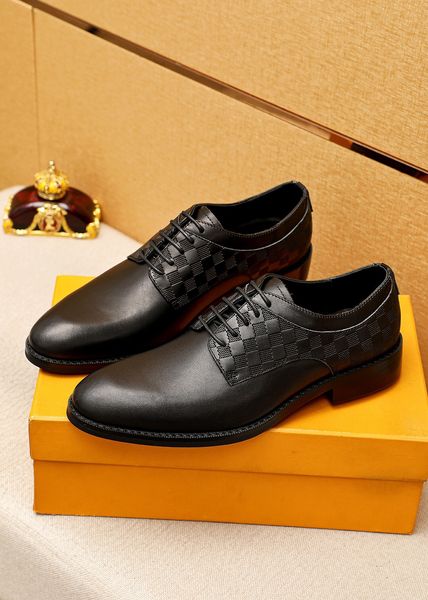 

2023 mens handmade dress shoes formal brand business wedding party flat shoes gentlemen genuine leather brogue loafers size 38-45, Black