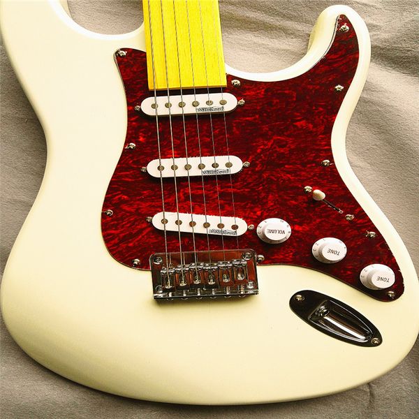 

cream light yellow electric guitar speed delivery produced in china ing
