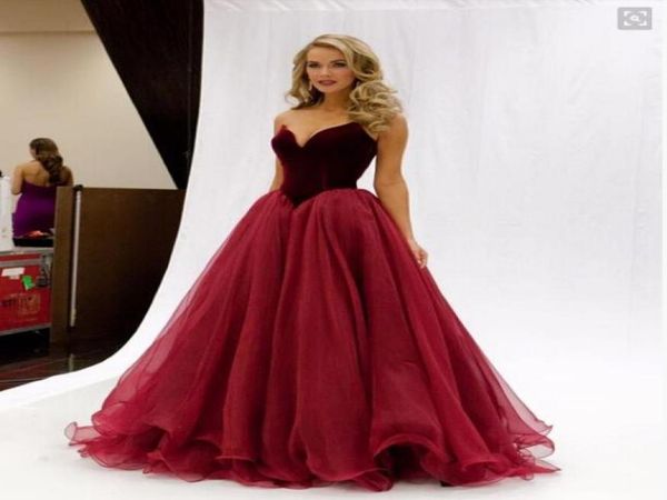 

vintage dark red wine prom dresses organza sweetheart a line princess royal party gowns simple custom made evening gowns 20167883540, Black