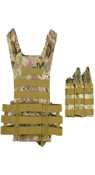 

tactical vest men army combat plate carrier protective vest with magazine pouch body armor hunting accessories3094597, Camo;black