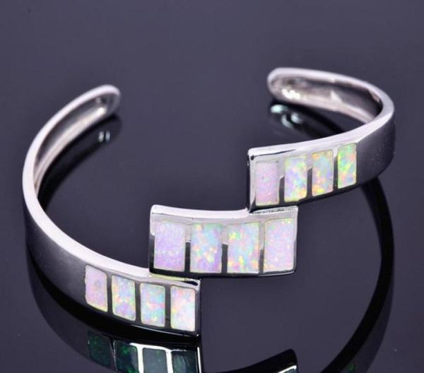 

whole retail fashion fine white fire opal bangles 925 silver plated jewelry for women bnt152200374567378756145, Golden;silver