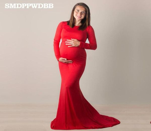 

smdppwdbb maternity dress maternity pography props long sleeve gown dress mermaid style baby shower plus size3810890, White