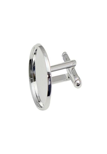 

beadsnice brass jewelry for men cufflink base id889801232770001, Silver