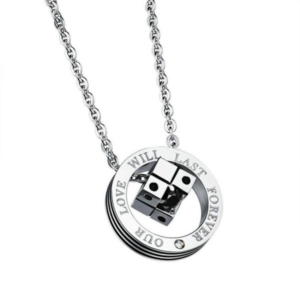 

yoursfs 6 pcsset stainless steel zirconia necklace our love will last forever pendant necklace for women5771569, Silver