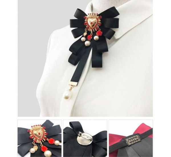 

pins brooches baroque bowknot bow tie cravat bowtie ribbon ties brooch pins women fashion jewelry accessories7317187, Gray