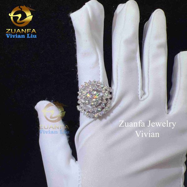 

fashion jewelryvvs moissanite ring men 925 sterling silver diamond rings