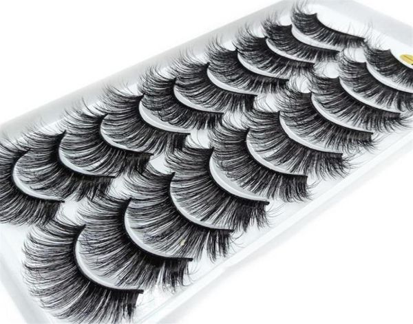 

10 pairs 100 real mink eyelashes 3d natural false eyelashes 3d mink lashes soft eyelash extension makeup eye lashes257l1838781