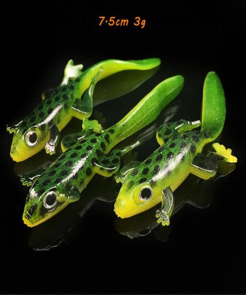 

75cm 3g elliot frog soft baits lures silicone fishing gear 20 pieces lot s23878427