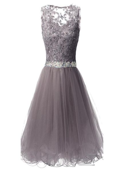 

sd361 grey tulle homecoming dresses 2019 crew neck lace appliques short mini beaded crystal formal party dresses under 30 i3131934, Blue;pink
