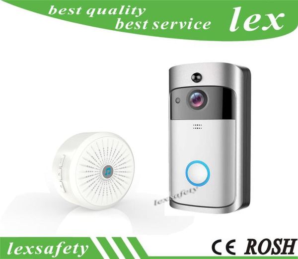 

1 set smart home doorbell waterproof remote wireless music door bell rings chime chimes wireless doorbell receiver ding dong wifi2008289