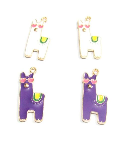 

whole 25mm13mm 30pcsbag small enamel alpaca charms for fashion diy jewelry making3570531, Bronze;silver