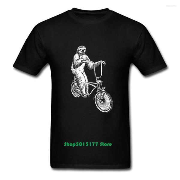 

men's t shirts summer creative interesting printing sluth riding bike t-shirt comfortable funny short sleeve in 2023, White;black