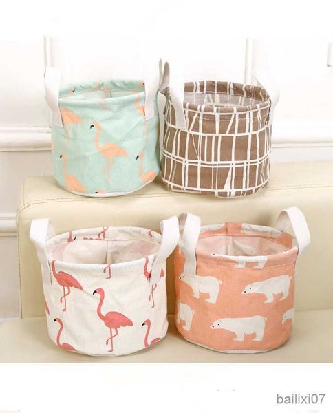 

basket 1pc dirty clothes storage basket folding waterproof laundry basket cotton linen toy storage barrels basket ok