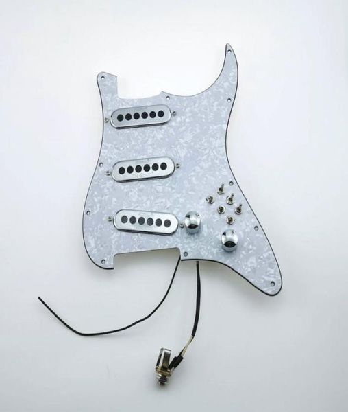 

guitar pickups brian may pickguard chrome white pearl01236559589