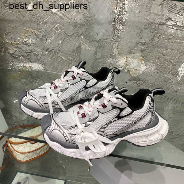 

2023 new paris family 8.0 generation dad shoes men's and women's thick sole old lace up couple sports shoes, Black