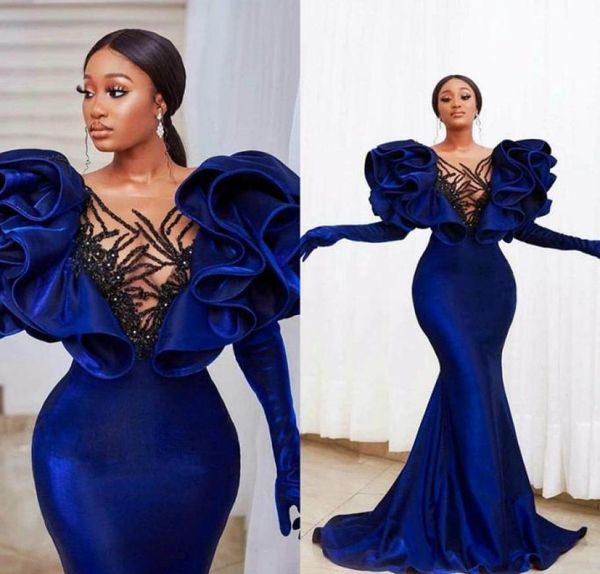 

modest velvet mermaid prom dresses plus size ruffles cap sleeve elegant formal evening gowns 2021 vestido de novia9943196, Black