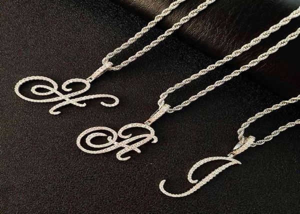 

fashion ice hip hop jewelry charms diamond necklace jewelry tennis chain curvise initial necklace191t4287890, Silver