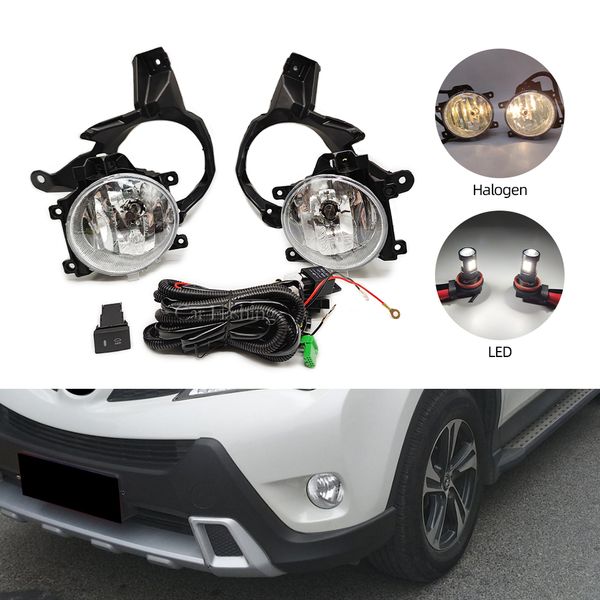 

led fog light for toyota rav4 2013 2014 2015 headlight fog lamp cable switch grille cover halogen foglights frame