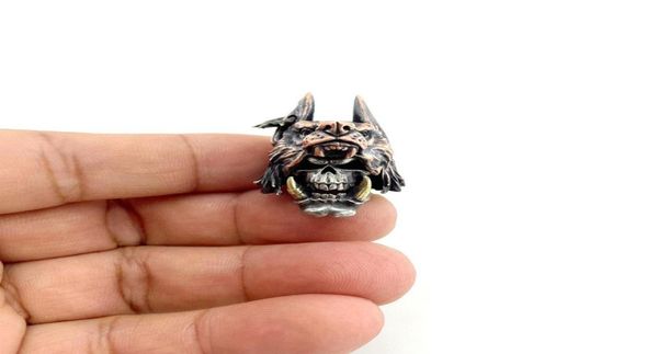 

outdoors diy tools edc copper white brass classic wolf skull knife beads lanyard pendants key rings accessories 2207124598817