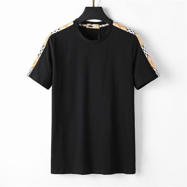 

summer men's t-shirt popular fashion designer cotton short sleeve luxury printed geometric pattern crewneck t-shirt clothing size m-xxx, White;black