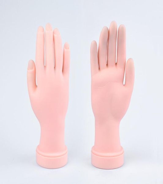 

1pcs rubber practise fake hand mold flexible soft flectional mannequin model for training nails tip salon diy manicure tools8898048