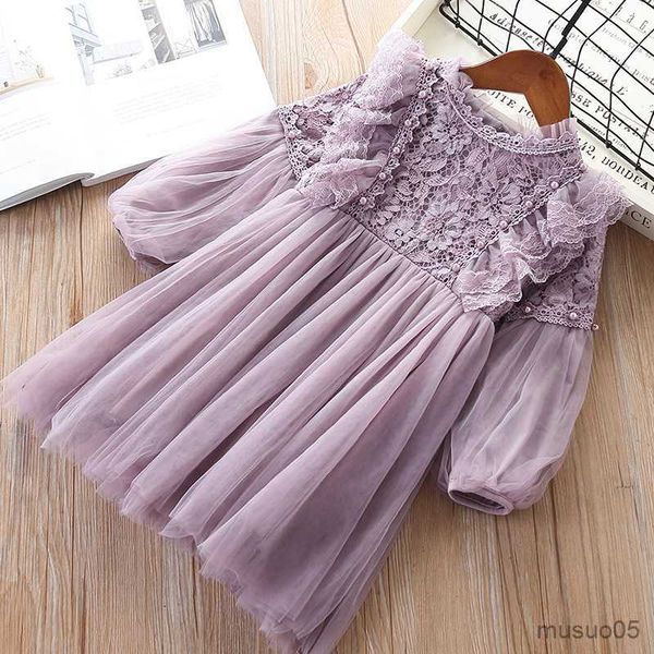 

girl's dresses girl dresses lantern sleeve kids clothing party princess spring kids children dress with pearls purple and white 3-7t, Red;yellow