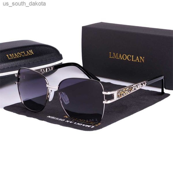 

sunglasses polarized sunglasses women fashion luxury ladies vintage brand designer female driving oversized sun glasses oculos gafas l230523, White;black