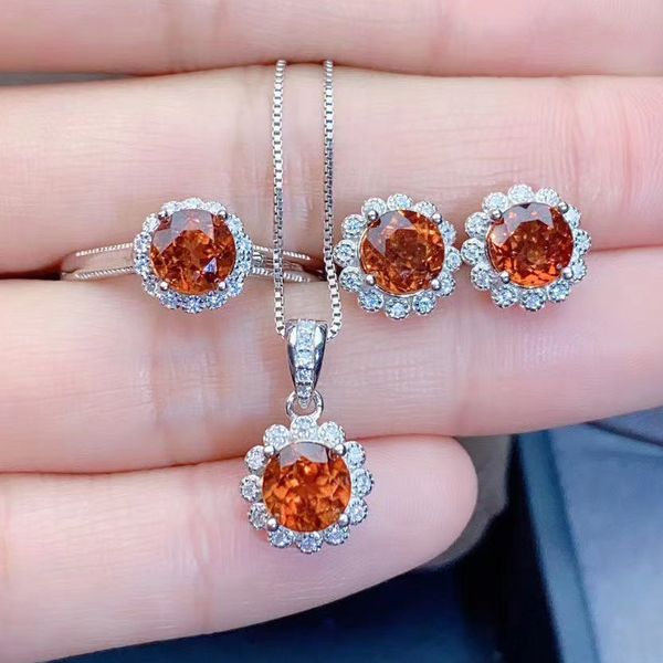 

classic flower z jewelry set 925 sterling silver promise party wedding rings earrings necklace for women birthday jewelry