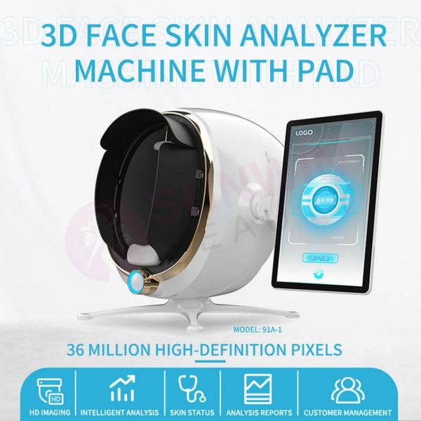 

3d magic mirror skin analyzer face scope analysis machine facial diagnosis system ai face recognition technology 2800w hd pixels with profes