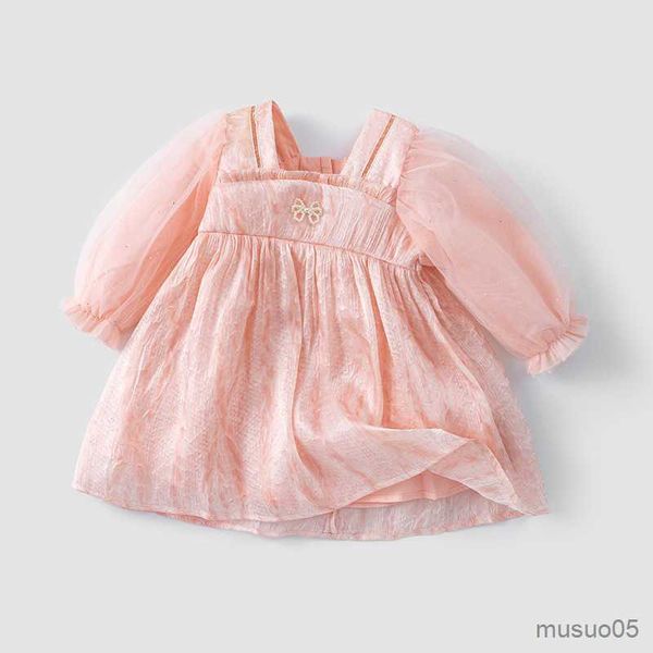 

girl's dresses girls christening dress lantern sleeve square baby shower dresses elegant infant birthday party gowns, Red;yellow
