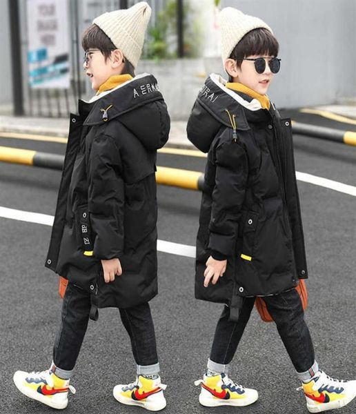 

30 degrees children parka kids winter down cotton jackets padded snowsuit clothing big boys warm coat thicken outerwear clothes q8210413, Blue;gray