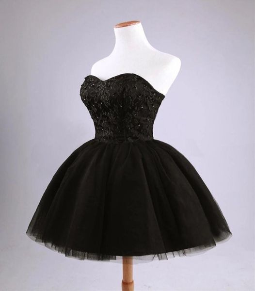 

black mini short tulle party dresses pretty strapless beading laceup back short homecoming dress sweet 16 dresses3605796, Red;white