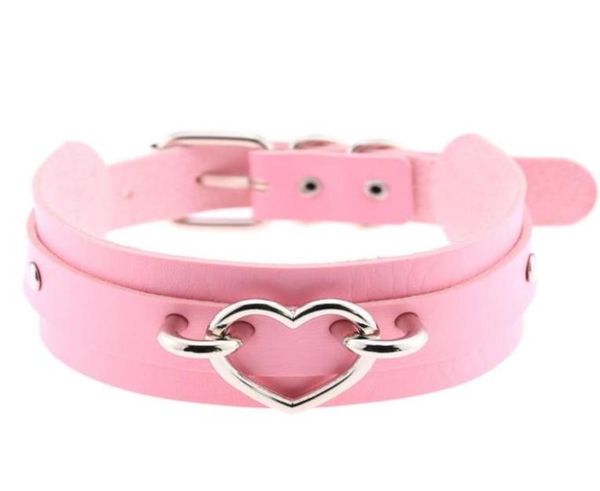 

chokers pink choker heart collar necklace for women studded goth chockers kawaii girls party club gothic jewelry harajuku accessor5413969, Golden;silver