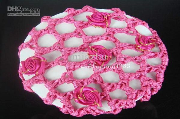 

new arrive handmade 100pcs rose bun cover snood hair net ballet dance skating crochet beautiful colors 4740431, Golden;silver