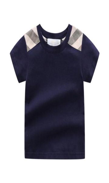 

new 2021 summer new fashion brand style kids clothes boys and girls shortsleeved cotton striped tshirt5146110, Blue