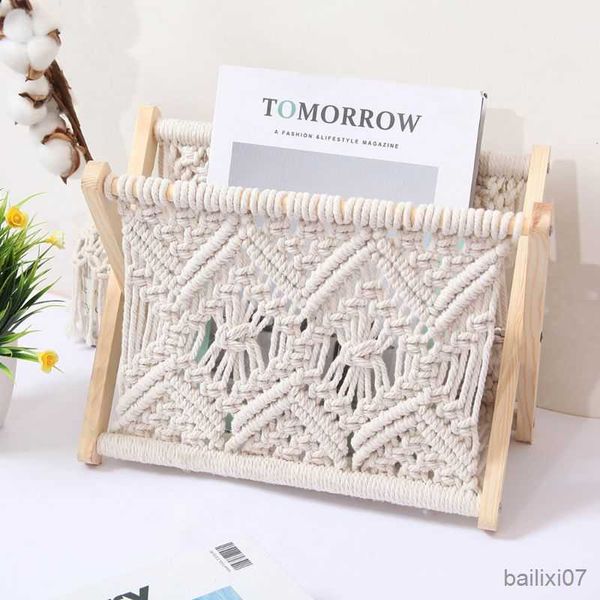 

basket nordic cotton woven storage basket magazine rack deskbook shelf