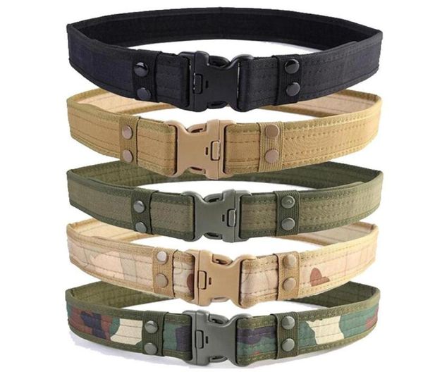 

waist support tactical combat canvas man sport belt adjustable military army hunting waistband8425957, Black;gray