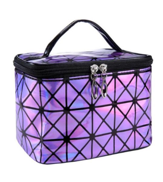 

functional cosmetic bag women fashion pu leather travel make up necessaries organizer zipper makeup case pouch toiletry kit bag9124862