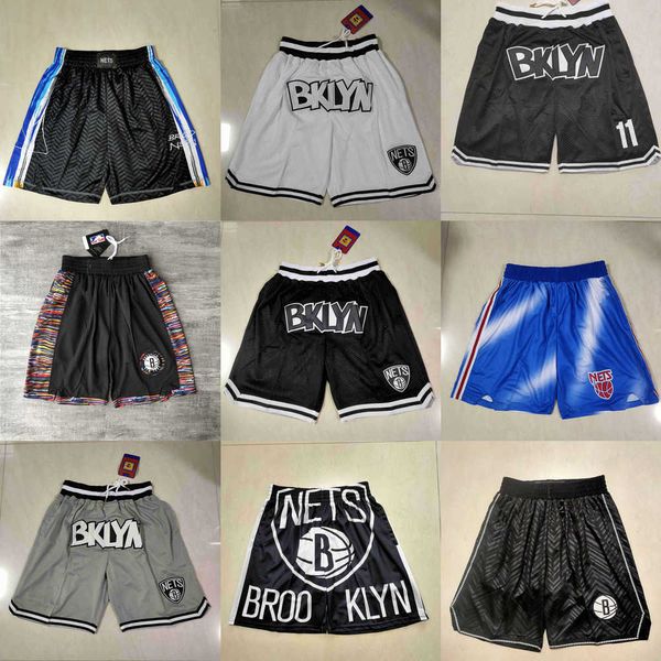 

brooklyn''nets''men throwback basketball shorts pocket, Black