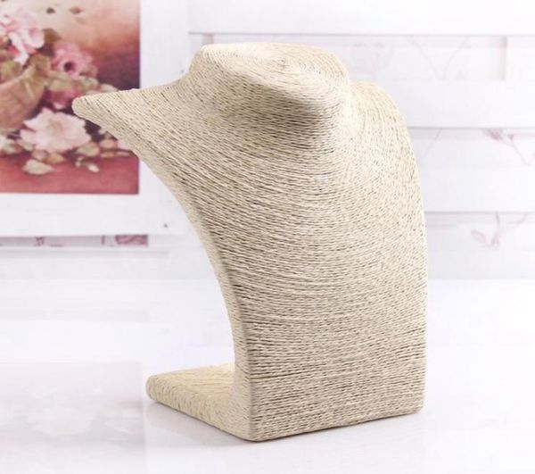 

whole 28 x 22x 9cm new white necklace pendant chain link jewelry bust neck display holder stand75958263251173, Black