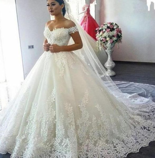 

vintage princess style wedding dresses in turkey off shoulder short sleeve plus size bridal gowns court train 778997, White