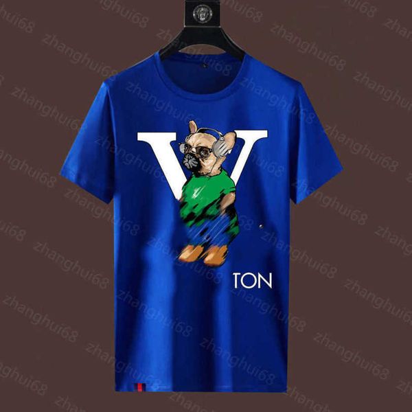 

23ss casual tshirt designer t shirt summer men clothes brand round neck pure cotton music dog letter logo printing short sleeve t-shirt mens, White;black