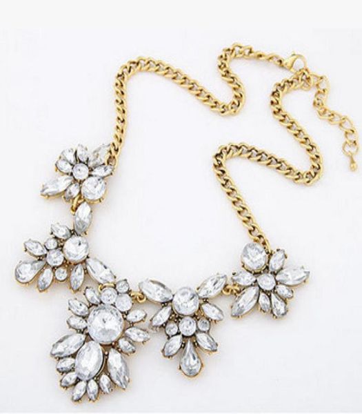 

10pcslot new arrival boutique metal rhinestone necklace big girls jewelry wonmens bubblegum necklace 39191874799, Red;brown