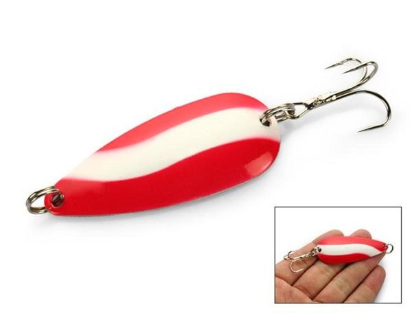 

lot 50 fishing lure spoons lure 5cm 10g redwhite0123455337152