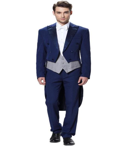 

2019 new arrival navy blue tuxedo men039s three piece 2018 new wedding suit tailcoat tuxedo pants suits mens suits for weddin5485848, Black;gray