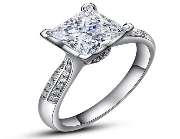 

2ct classic eiffel tower ring sona diamond ring0123453073178, Golden;silver