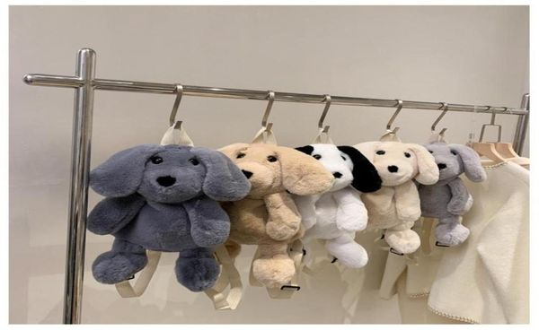 

backpack plush bag animal dog soft stuffed shoulders phone coin purse doll toys for children holiday gift1271110
