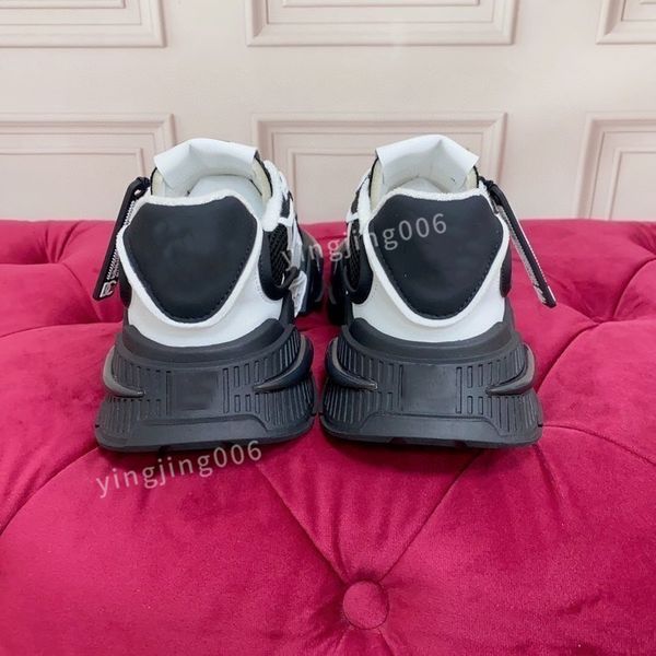 

new designer sneaker casual shoes leather sneakers embroidered stripes white shoes flat platform walking sports trainers2023, Black